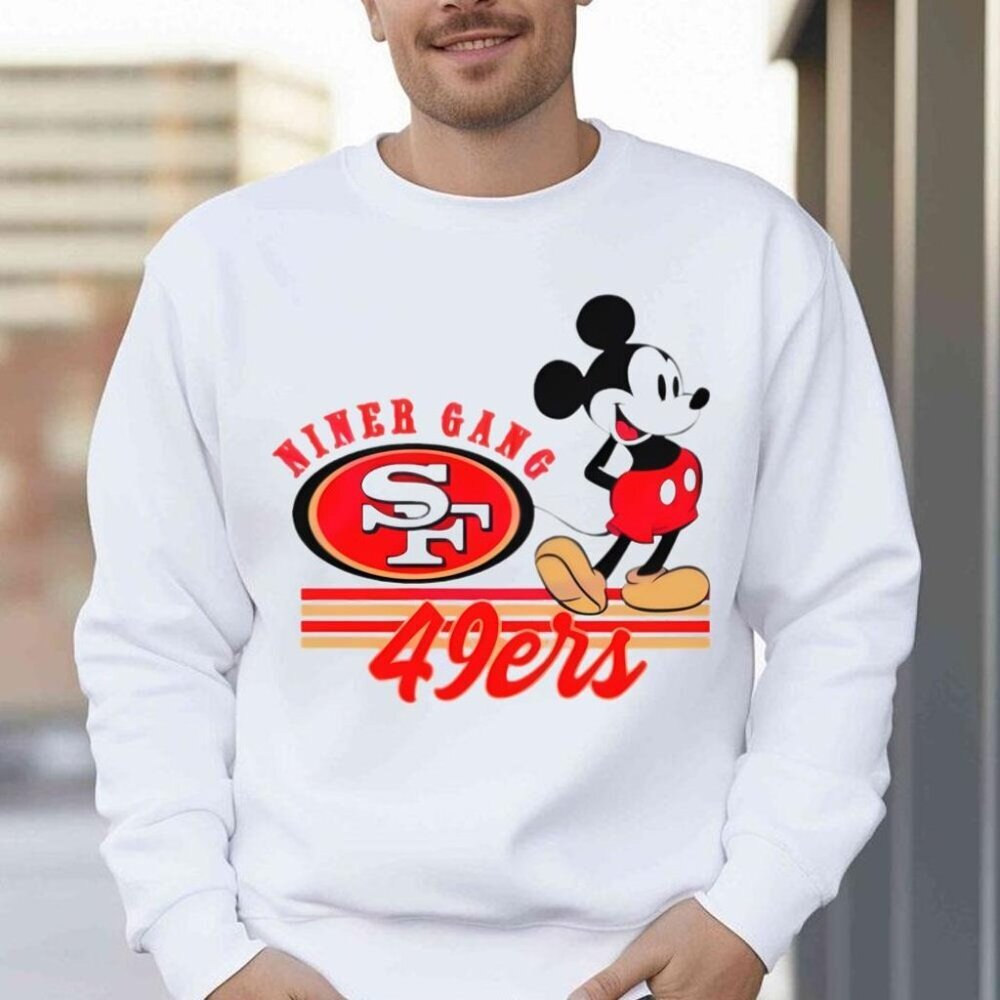 San Francisco 49ers Mickey Crewneck Sweatshirt Disney Niner Gang Cozy Apparel 17